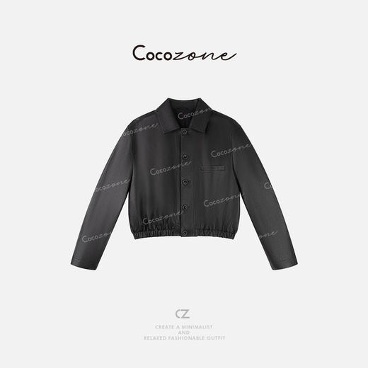 COCO ZONE 刘一一“纸皮皮衣”进口半植鞣绵羊皮翻领外套 CD2A1387 商品图0