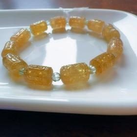 8-12mm单圈回纹碧玺手串