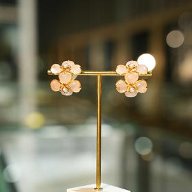 北京仓｜Goossens Paris-TREFLE-粉色 四叶草 耳夹（无需耳洞）［法国设计师］