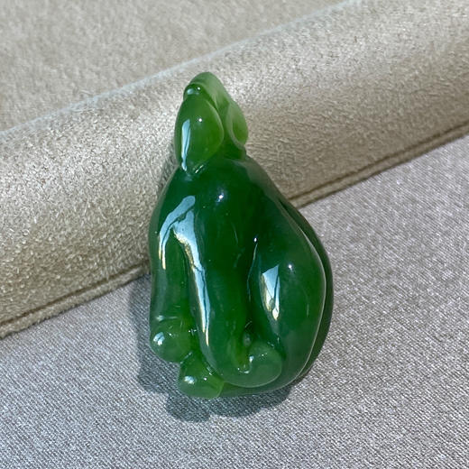 和田玉（碧玉-菠菜绿）挂件--佛手/31.7*18*15mm/10.97g 商品图2