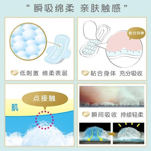 日本进口乐而雅Laurier 卫生巾夜用加长姨妈巾 40cm*7效期26年7月 商品图3