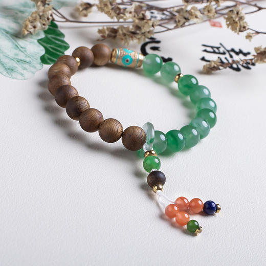 xy0527沉香+非洲翠半山半水手串 商品图1