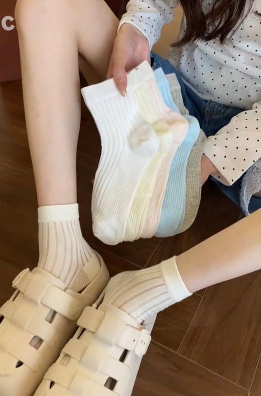 10双装💰❗️❗️🎁【Galouu日系薄款镂空网眼袜】💥可爱爆了❤️网眼小短袜夏天！心动啊啊啊啊！真的巨巨巨透气的！！温柔的芭蕾风🧦太少女了 商品图13