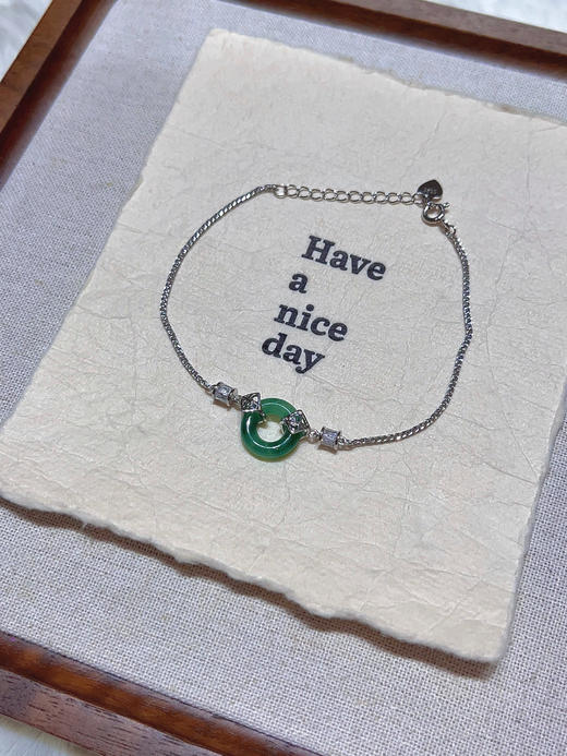 【新品上线】新中式手链平安扣招桃花手链女款纯银平安扣小众如意首饰，支持门店自取/包邮到家。 商品图3