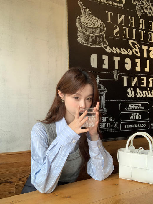 金蘑菇菇 布达佩斯 迷人衬衫组/ 秋冬通勤线 假两件衬衫 商品图2