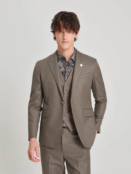 callisto雪茄棕绵羊毛西服 商品图2