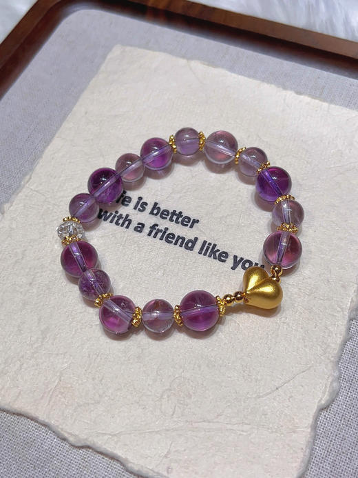 【新品上线】爱心屁桃彩银手链，新款时尚小众转运珠手工编织手链七夕送女友礼品，支持门店自取/包邮到家。 商品图3