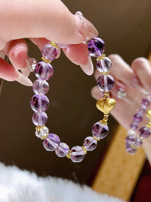 【新品上线】爱心屁桃彩银手链，新款时尚小众转运珠手工编织手链七夕送女友礼品，支持门店自取/包邮到家。 商品图0