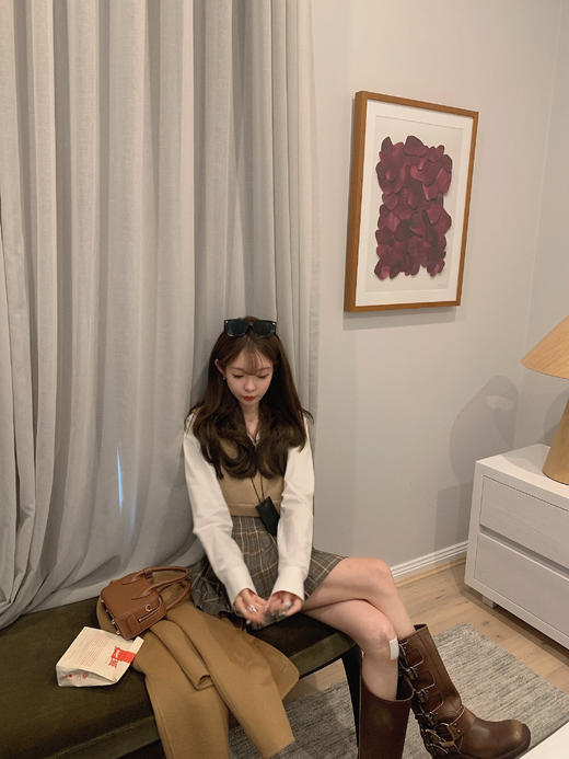 金蘑菇菇 布达佩斯 迷人衬衫组/ 秋冬通勤线 假两件衬衫 商品图9