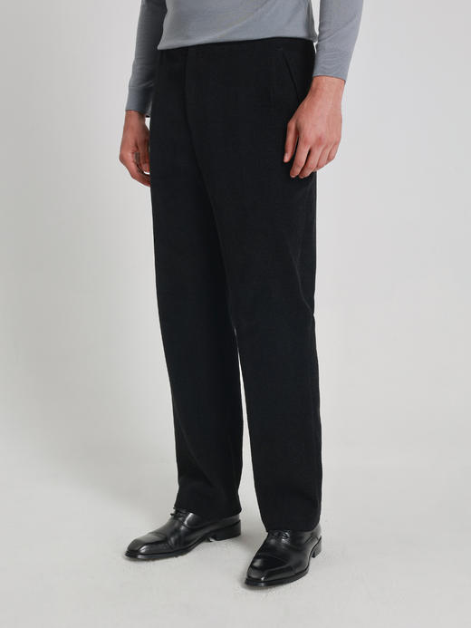 callisto蓝调璀璨黑雪尼尔羊毛西裤 商品图3