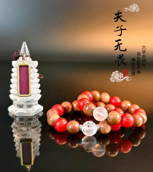 【千年雷击木款】九紫开运手串吊坠组合 商品图0