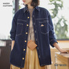 马登美式复古翻领丹宁牛仔衬衣夹克宽松长袖衬衫外套上衣女士秋季 商品缩略图0