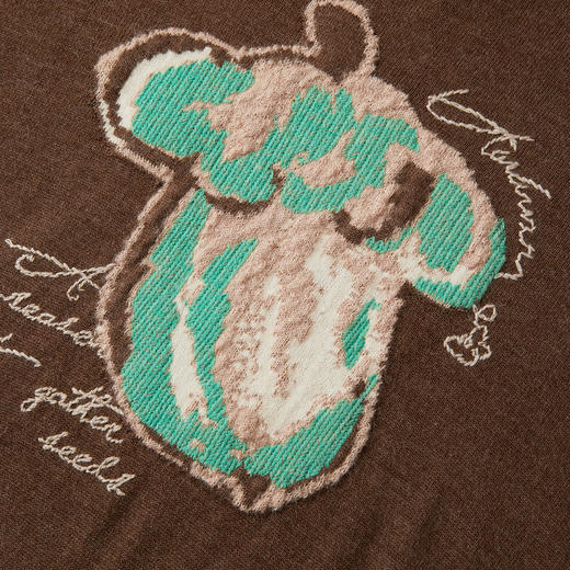 谜底套头针织衫女2025秋季新品文艺风圆领亲肤保暖百搭253MZ1366 商品图3