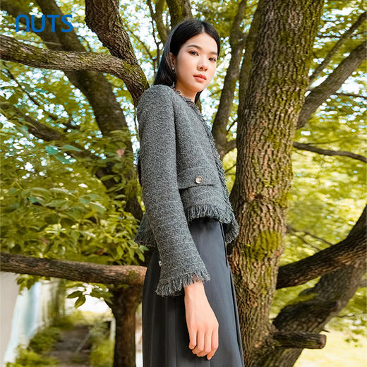 NUTS商场同款春秋款时尚优雅气质小香风短外套女4350403A1 商品图1