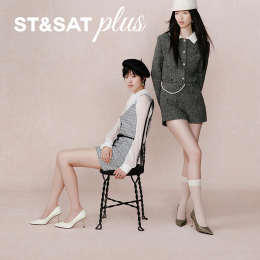 星期六气质尖头时尚压纹细高跟SSD3111106 商品图1