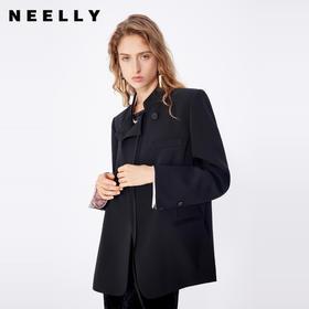 NEELLY纳俪商场同款秋季新款时尚廓形气质西装外套高级设计感西服N25084C04603
