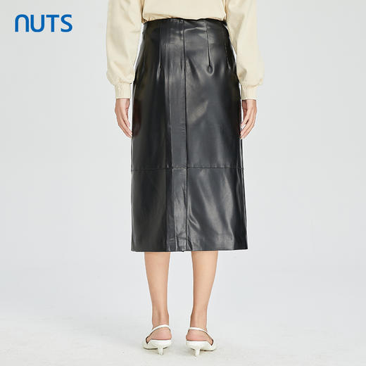 NUTS商场同款春秋款时尚甜酷气质皮裤半身裙女316063132B 商品图4