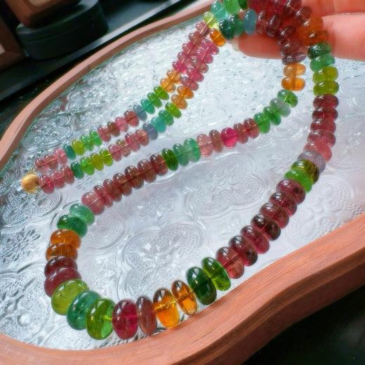 7.8-11.3mm碧玺算盘珠项链 商品图2