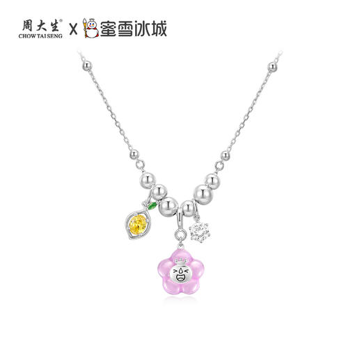 周大生×蜜雪冰城联名雪王项链女银元气一夏多巴胺锁骨链七夕礼物 商品图0