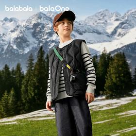巴拉巴拉balaOne儿童马甲女童男童轻薄外套上衣新款童装2025秋冬
