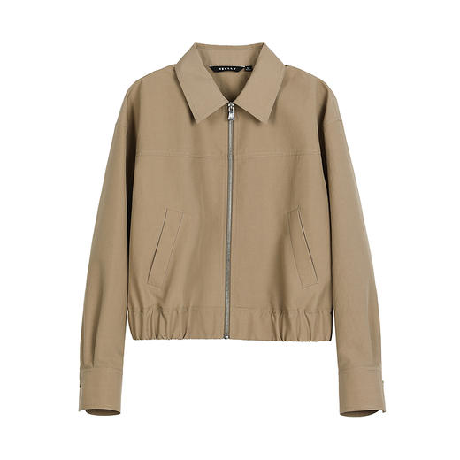 NEELLY纳俪商场同款秋季新款截断式休闲风衣外套女简约百搭上衣N25081C01065 商品图3