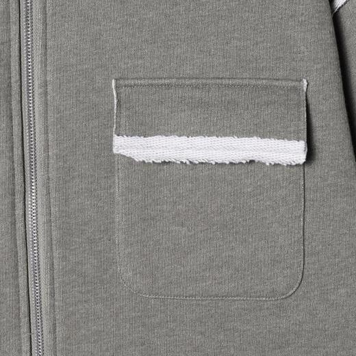 WT203SDSA男士2025新款轻奢痞帅男装撞色裁剪拉链翻领卫衣外套百搭时尚 商品图3