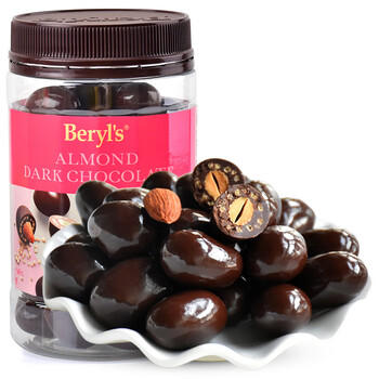 倍乐思（Beryl's）扁桃仁夹心黑巧克力豆 约58颗380g 进口休闲办公出游零食生日礼物 /休闲食品 /巧克力 /果仁巧克力 商品图5