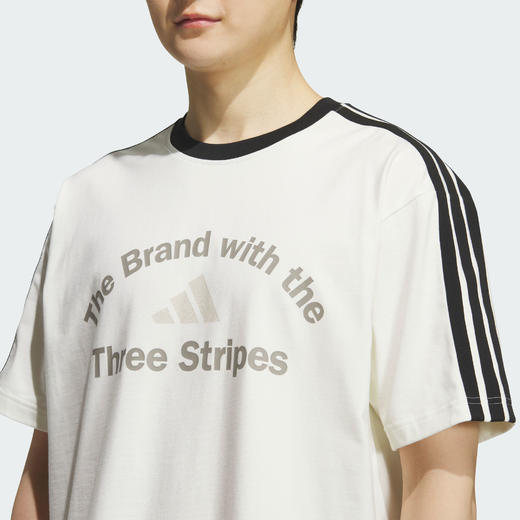 Adidas阿迪达斯LOOSE FIT T-SHIRT 纯棉印花运动宽松短袖T恤KF2478 商品图3