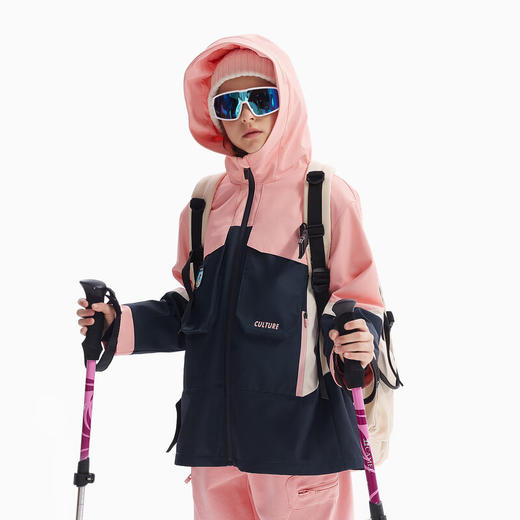 【MQD】童装女童外套秋可脱卸摇粒绒风衣三防蓄热户外冲锋衣 商品图1