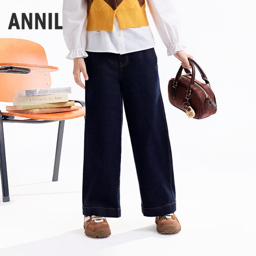 【实体店同款】女童全腰梭织裤秋季新款安奈儿童装AG536158 商品图2