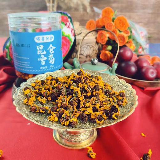 【昆仑雪菊来啦】59.9到手5罐布鲁沐沙昆仑雪菊绽放在雪域的“黄金花朵”清晨采摘沾露带霜方能保持菊瓣完整6斤鲜花晾晒只能得1斤干花基地直邮 商品图0