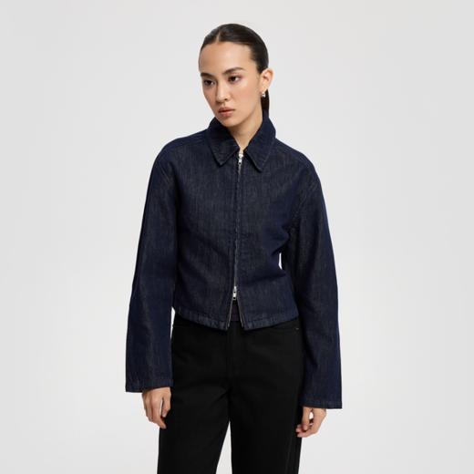 oneup收腰拉链牛仔夹克 商品图2