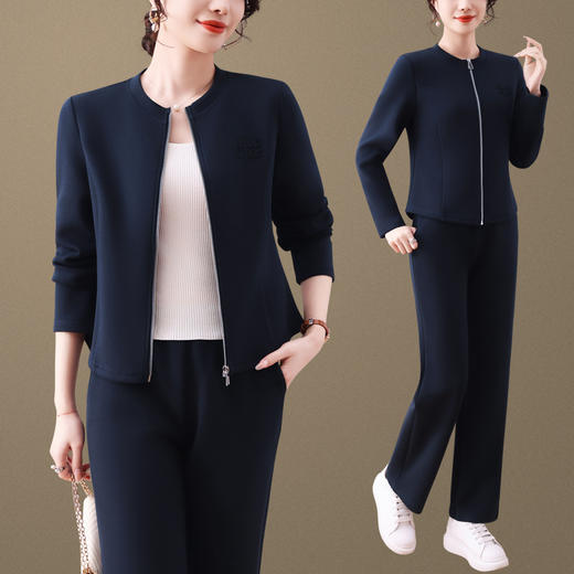 SP13-6511韩系慵懒风休闲运动套装女春秋2025时尚时髦减龄设计感小众两件套 商品图1