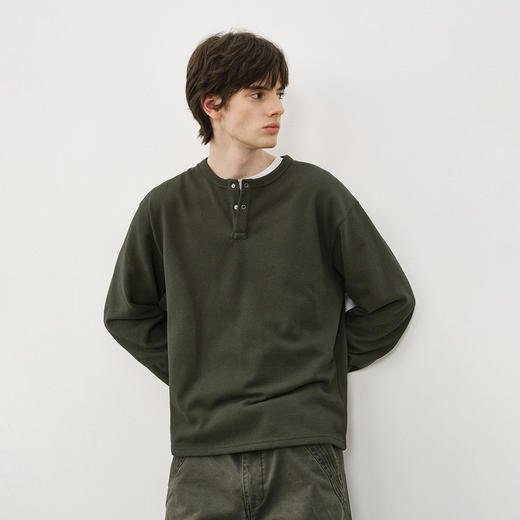 714street重磅肌理亨利领卫衣 商品图0