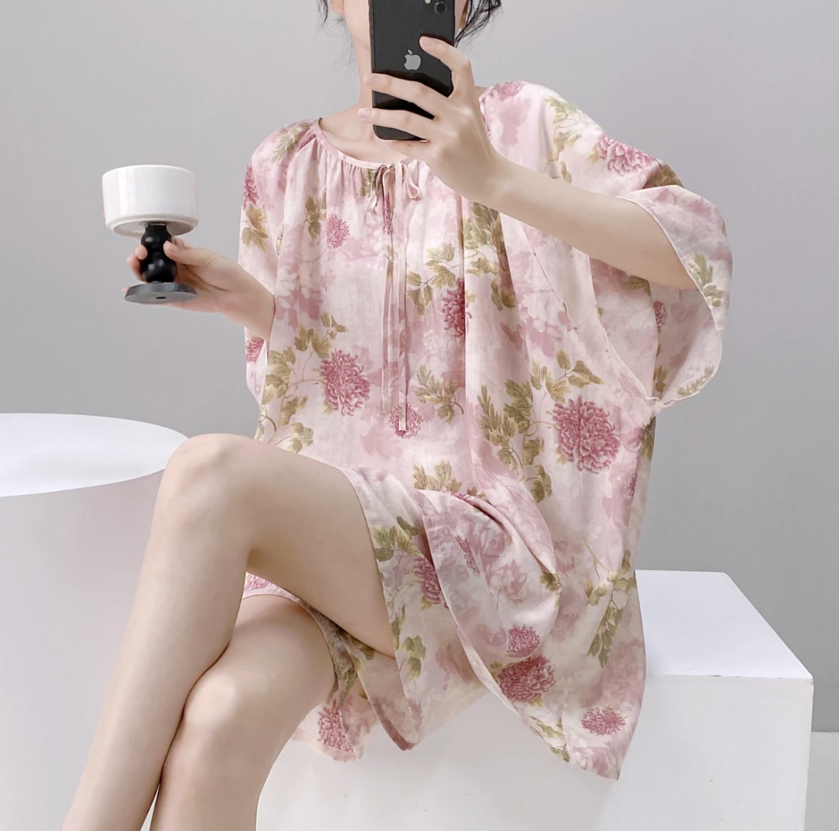 【云优选】沐臻丝-新中式国风棉绸家居服套装 90-150斤可穿 宽松版型 慵懒随性