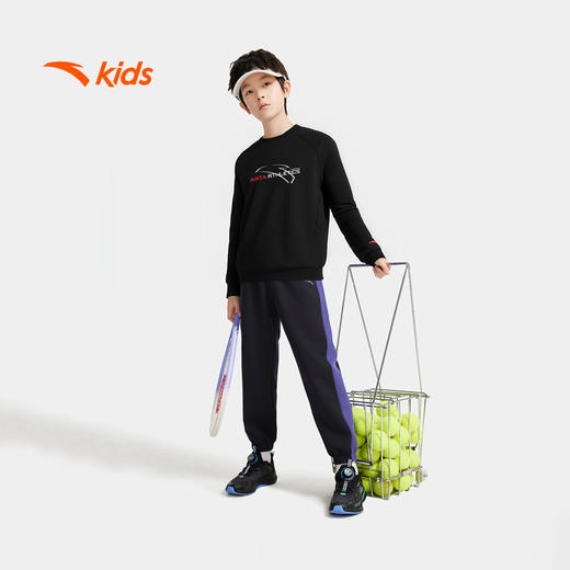 安踏儿童卫衣男童套头衫2025秋新款调温排汗中大童圆领运动卫衣352537713 商品图0