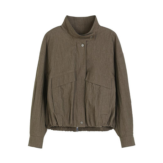 NEELLY纳俪商场同款秋季新款简约宽松短外套女通勤百搭上衣N25084C04587 商品图3