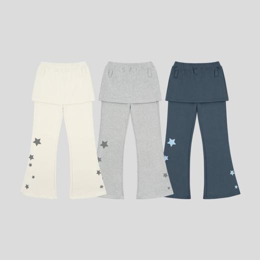GOODBAI GOODEES 星星印花假两件裙裤微喇休闲长裤 商品图1