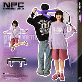 NPC潮牌运动系列爱心跑道01号码牌【优莱特】提花毛衣男NP47SW04