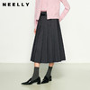NEELLY纳俪商场同款秋新款经典时尚百褶裙女高腰垂感中长款半身裙N25084E04605 商品缩略图0