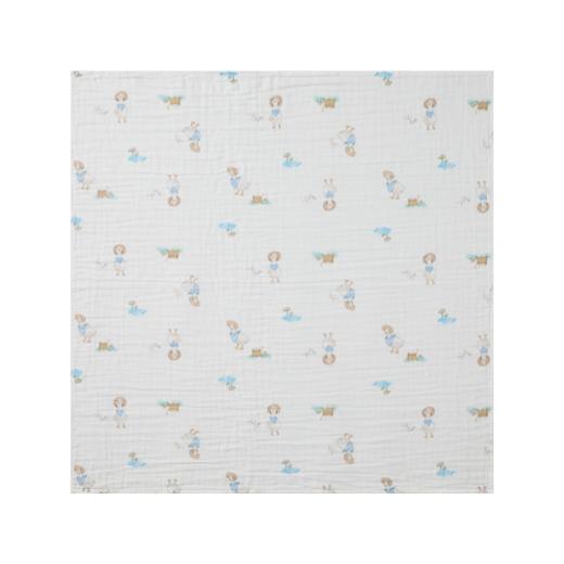 怡比鹅宝日记4层纱布多功能巾HY25AUP200白蓝色调110*110cm 商品图6