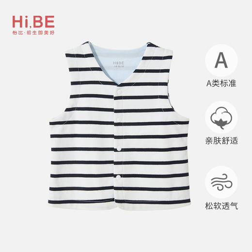 怡比爱心小熊内着马甲HY25AUN073蓝白色调80#-120# 商品图1