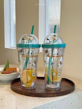 D081459可爱米菲熊550毫升大容量吸管杯