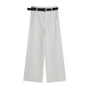 NEELLY纳俪商场同款秋季新款经典白色直筒裤女垂感休闲显瘦长裤N25084H04593 商品缩略图3