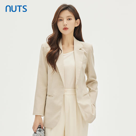 NUTS商场同款春秋季时尚通勤简约气质宽松显瘦西装外套女332041146 商品图1