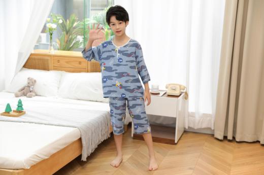 【29元限时秒杀】【秀黛】男童印花绵绸空调衫男童睡衣家居服L1441001T【门店同款】【如遇缺货自动退款，介意勿拍】 商品图1