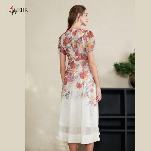 司歌印花收腰连衣裙短袖A911077X 商品图3