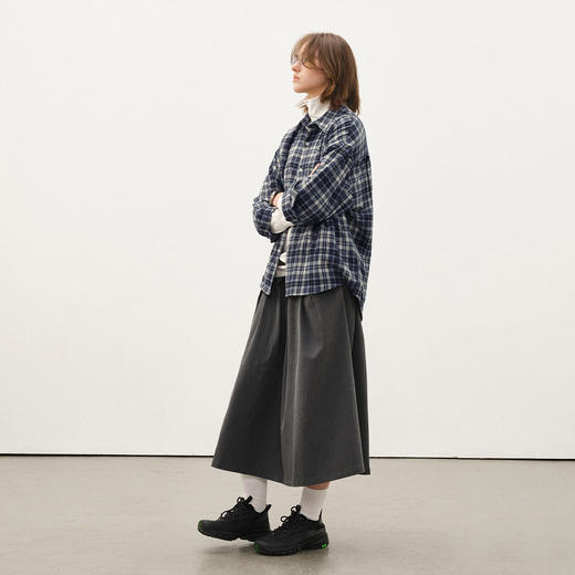 714street复古拉毛绒感格子衬衫男2025秋冬国潮情侣长袖衬衣外套 商品图3