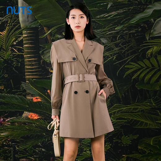 NUTS春秋季新款设计感气质通勤收腰短款西装连衣裙女415101002 商品图1