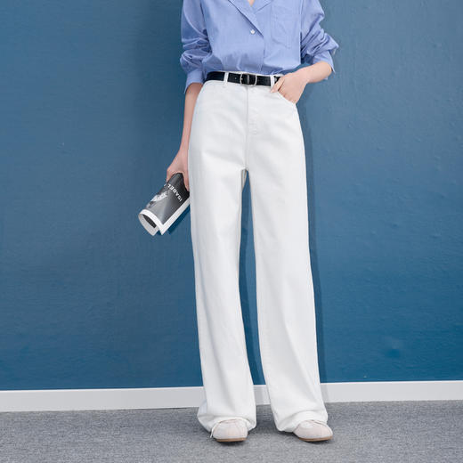 三彩2025新款经典通勤皮腰带利落简约银色针扣皮带二层牛皮时尚女 商品图2